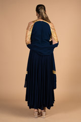 Navy Blue Shoulder Tassel GownDSC08241