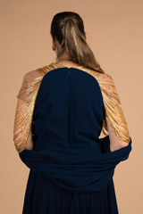Navy Blue Shoulder Tassel GownDSC08243