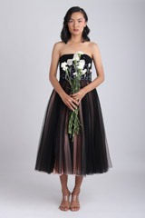 Off Shoulder Tulip Midi Dress