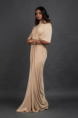 Beige Pleated Gown_DSC7626-Edit