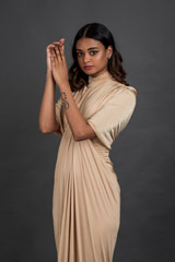 Beige Pleated Gown_DSC7630-Edit