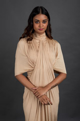 Beige Pleated Gown_DSC7631-Edit