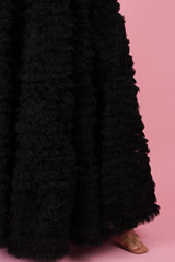 Black Frill Gown With Draped SleevesDSC02605