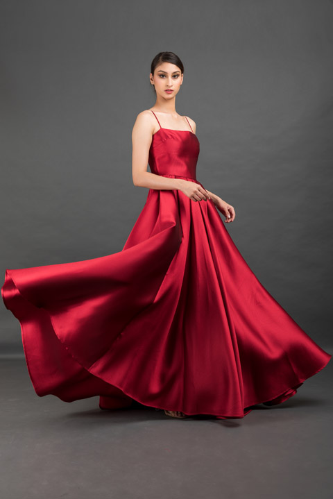 Red Strap Gown