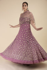 Purple One Shoulder Gown