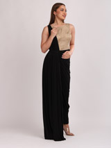 Black Stitched SareeIMG_8824