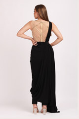 Black Stitched SareeIMG_8838