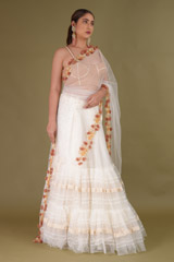 Two Tier Rosette Sari And BustierDSC09337