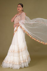 Two Tier Rosette Sari And BustierDSC09338