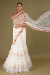 Two Tier Rosette Sari And BustierDSC09339