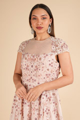 Pink Floral Embroidered GownDSC01961