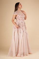 Pink Floral Embroidered GownDSC01965