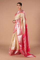 Cream Kanchivaram Silk SareeDSC09830