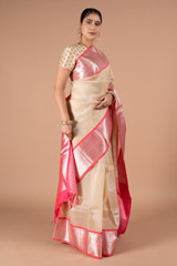 Cream Kanchivaram Silk SareeDSC09831