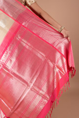 Cream Kanchivaram Silk SareeDSC09834