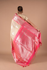 Cream Kanchivaram Silk SareeDSC09836