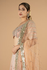 Peach Line  LehengaDSC09186