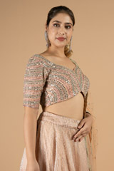 Peach Line  LehengaDSC09189