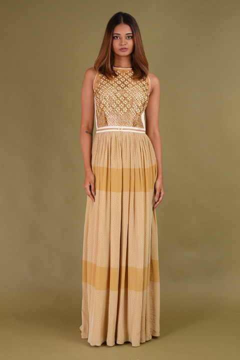 Gold Laser Cut Gown