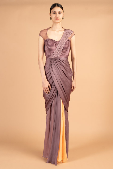 Amethyst Orange Gown