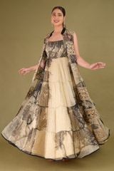 Printed Organza Tiered DressDSC09012