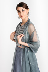 Grey Organza Lehenga Set_DSC3339-Edit