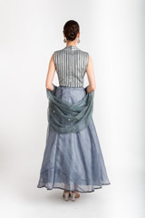 Grey Organza Lehenga Set_DSC3345-Edit