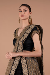 Black and Gold LehengaDSC01305