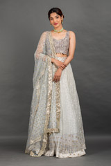 Powder Blue Mirror Work Lehenga3923_video