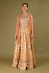 Rosegold Jacket Lehenga