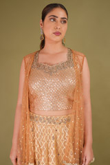 Rosegold Jacket LehengaDSC09037
