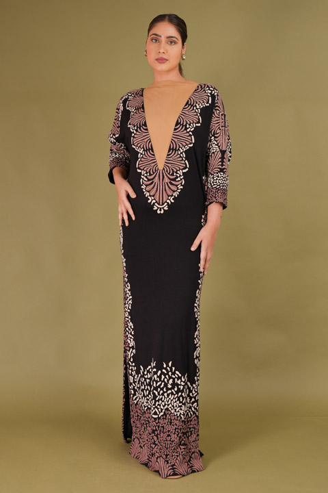 Midnight Tribal Kaftan