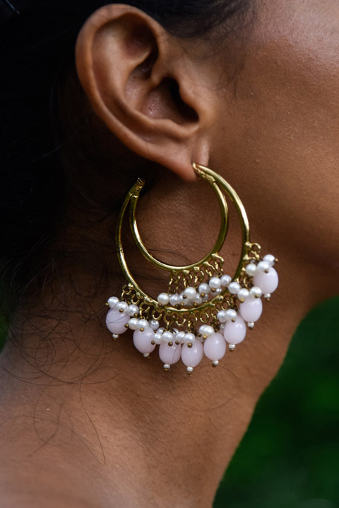 Pearl Hoop Earrings