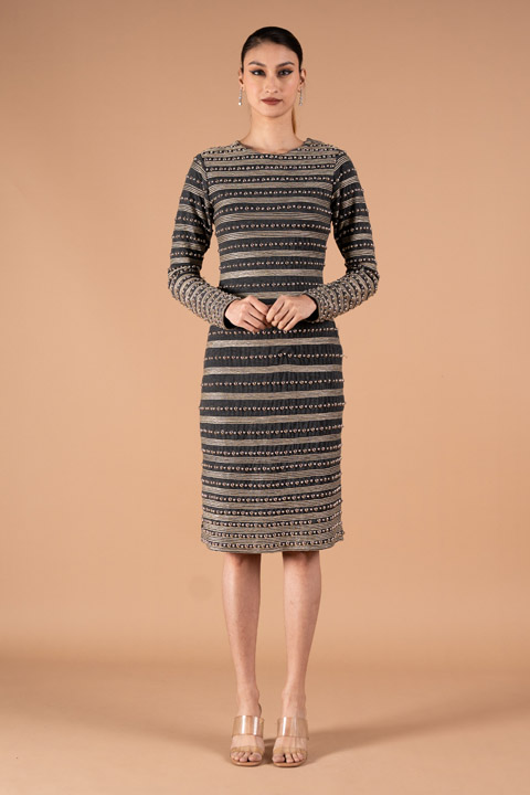 Studded Jersey Pencil Dress