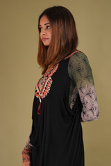 Black Vintage Draped GownDSC09428