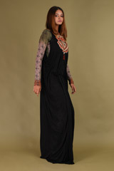 Black Vintage Draped GownDSC09431