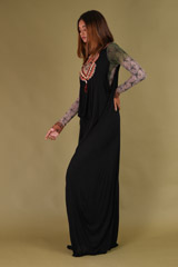 Black Vintage Draped GownDSC09432