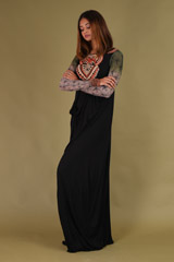 Black Vintage Draped GownDSC09434