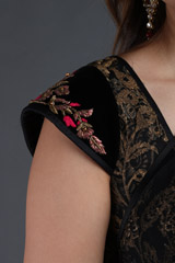 Black Embroidered Lehenga SareeIMG_3738