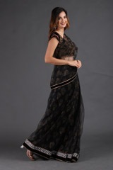 Black Embroidered Lehenga SareeIMG_3739