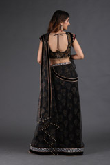 Black Embroidered Lehenga SareeIMG_3741