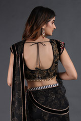 Black Embroidered Lehenga SareeIMG_3742