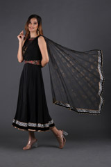 Black Draped Gown
