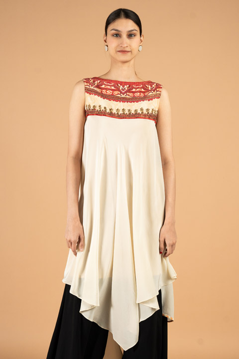 Blush Peach Asymmetrical Tunic