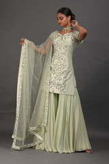 Green Silk Katdana Sharara SetIMG_0274