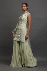 Green Silk Katdana Sharara SetIMG_0275