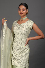 Green Silk Katdana Sharara SetIMG_0279