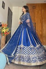 Blue Kundan And Dabka Lehenga1