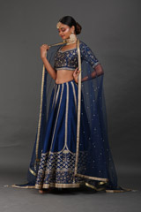 Blue Kundan And Dabka Lehenga3972_video