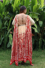 Peach Chevron GownIMG_2418